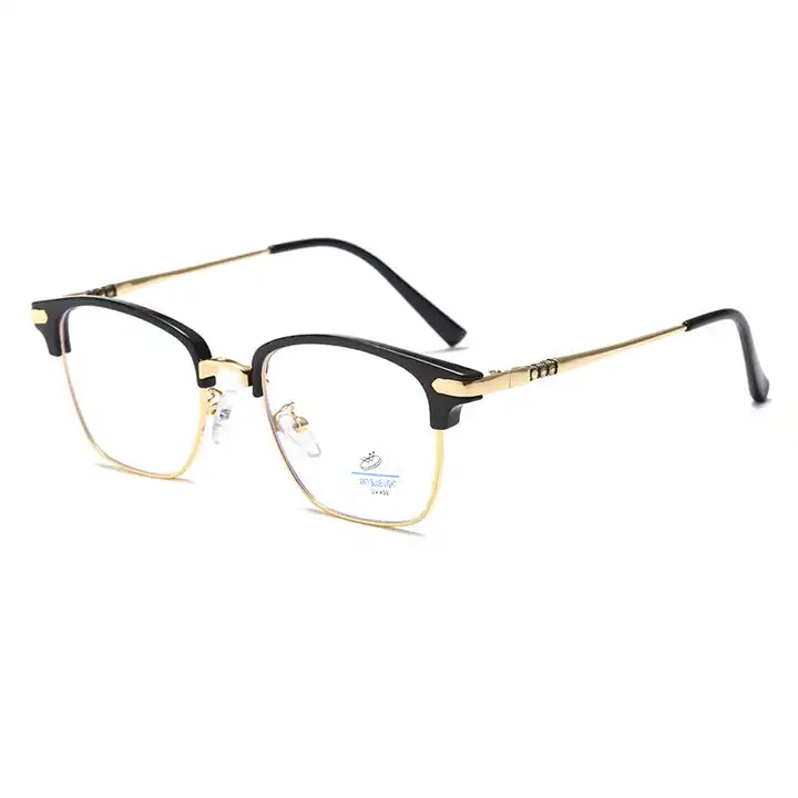 Lunettes photochromiques browline noires et métal