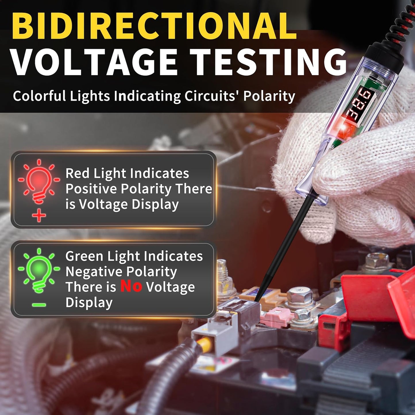 Testeur de circuit LED numérique de voiture