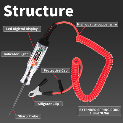 Testeur de circuit LED numérique de voiture