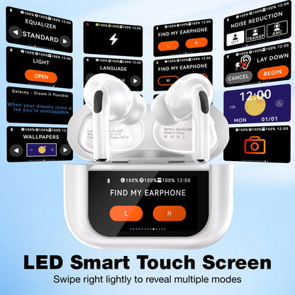 Écouteurs Bluetooth avec écran tactile