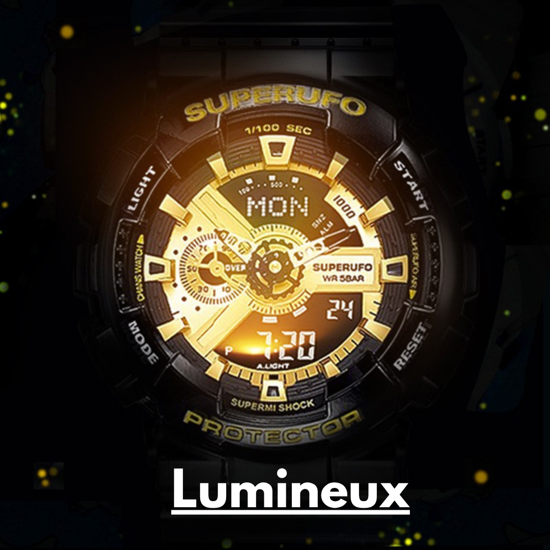 Montre analogique numérique pour homme