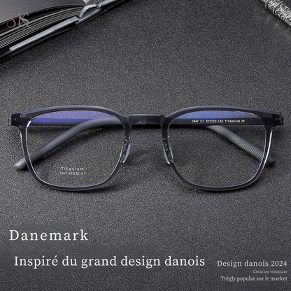 SASKSTORE™ Lunettes en Titane Pur – Légèreté, charnière sans vis, plaquettes de nez air-soft et branches en silicone antidérapantes