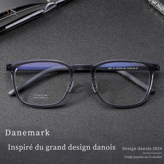 SASKSTORE™ Lunettes en Titane Pur – Légèreté, charnière sans vis, plaquettes de nez air-soft et branches en silicone antidérapantes