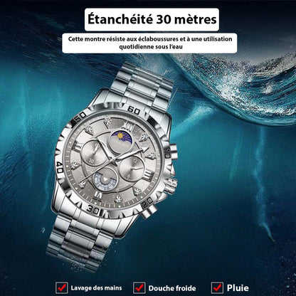 Montre à Quartz Automatique pour Homme – Élégance et Précision au Quotidien