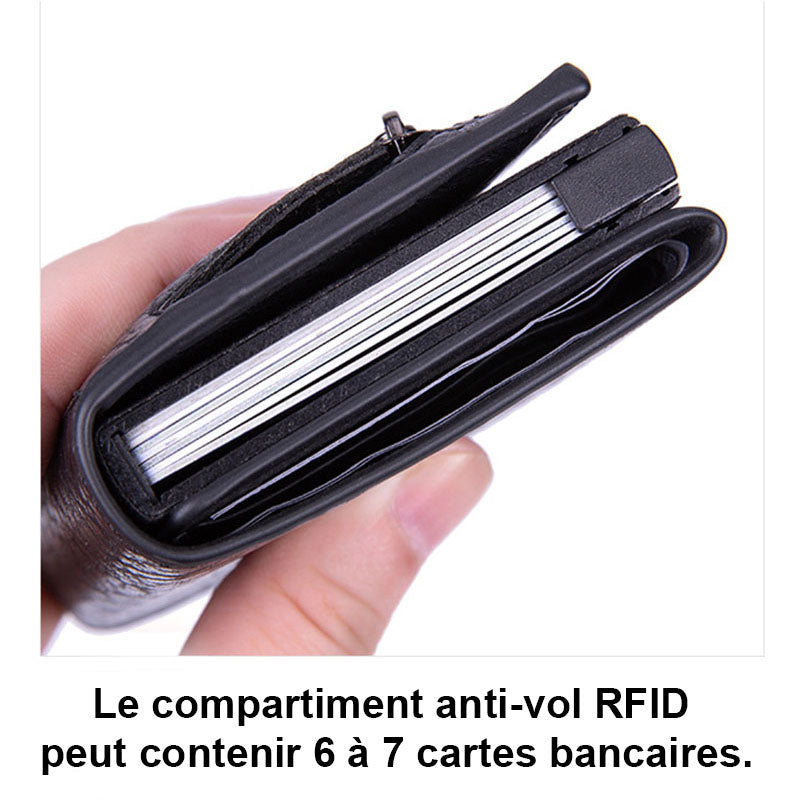 Portefeuille des cartes en cuir sn