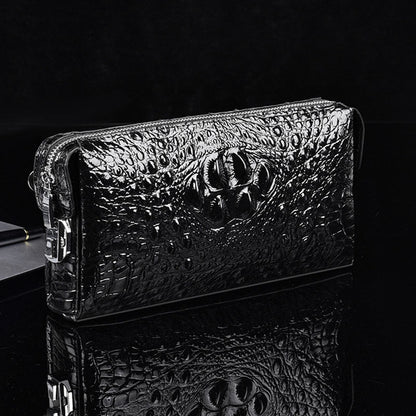 sac à main homme en cuir PU crocodile