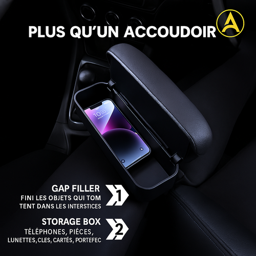 Accoudoir Voiture Ajustable & Confort