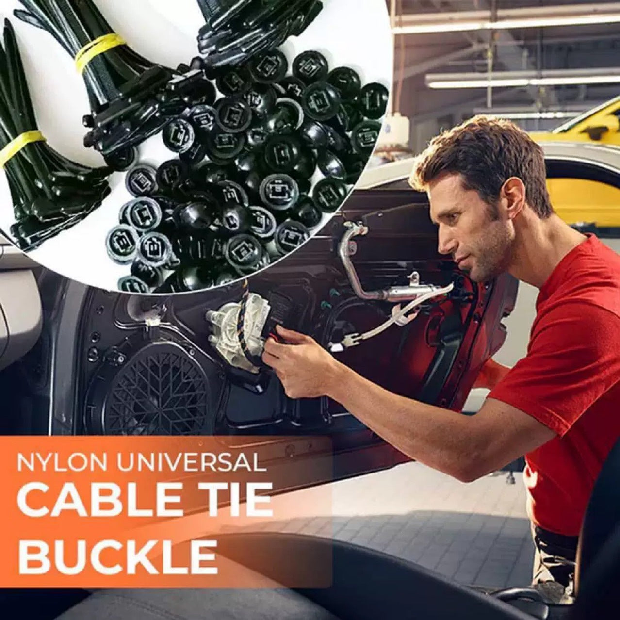 Lot de 100 attaches de câble pour voiture