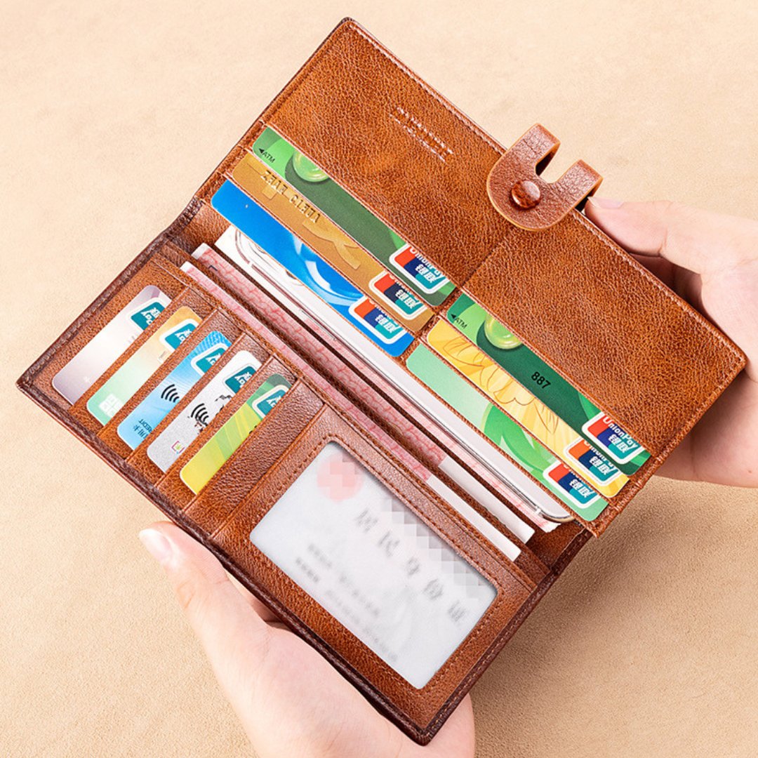 Portefeuille longue multi carte rétro ml