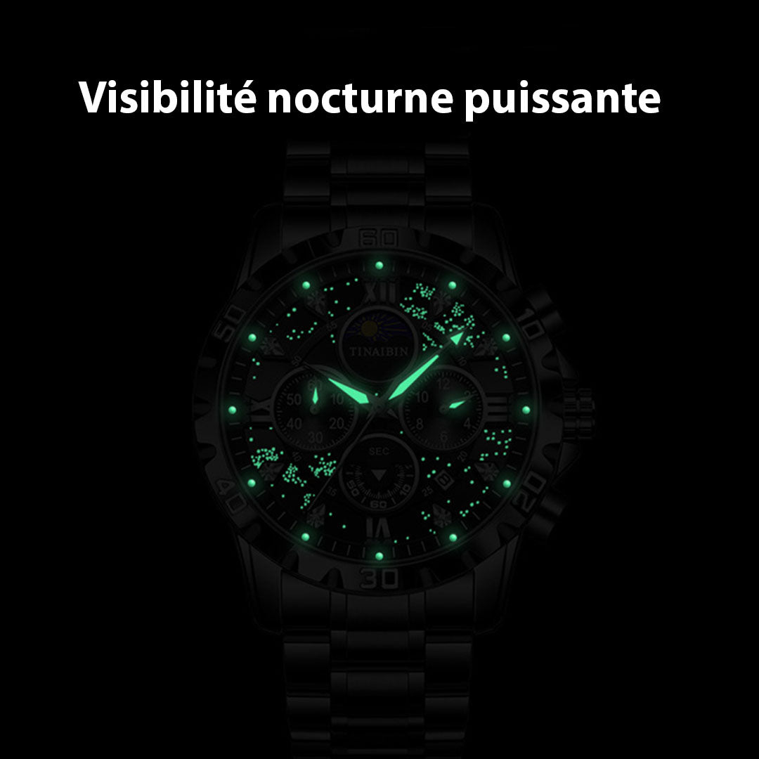 Montre à Quartz Automatique pour Homme – Élégance et Précision au Quotidien
