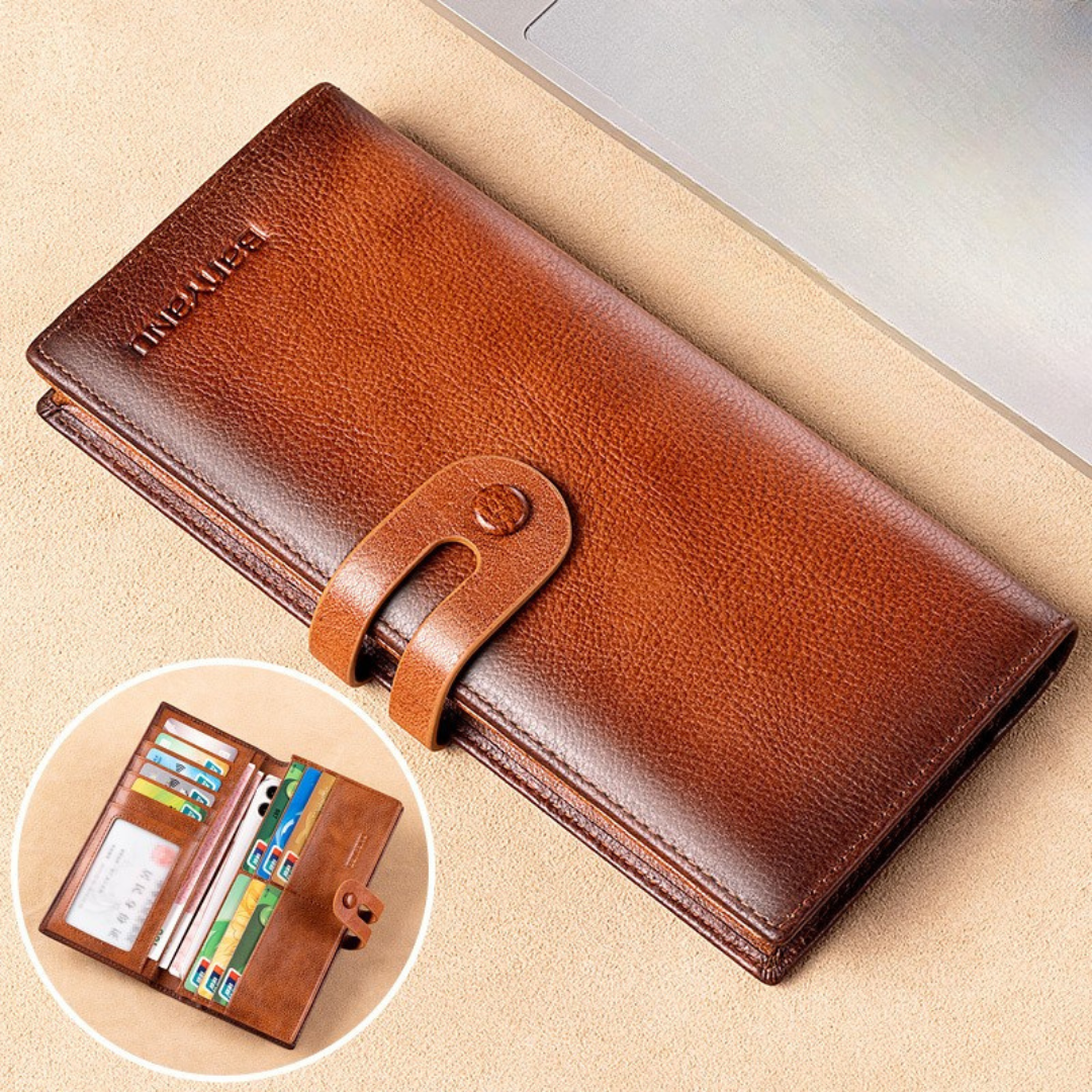 Portefeuille longue multi carte rétro bf