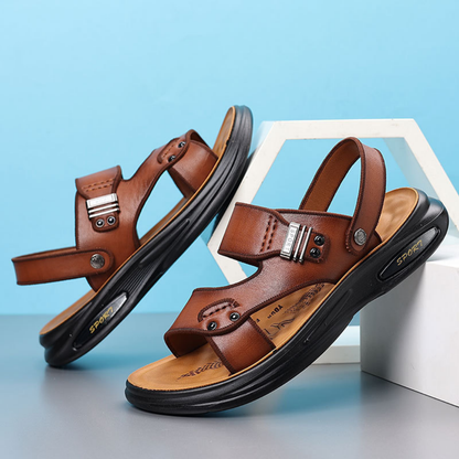 Sandales en cuir véritable pour hommes