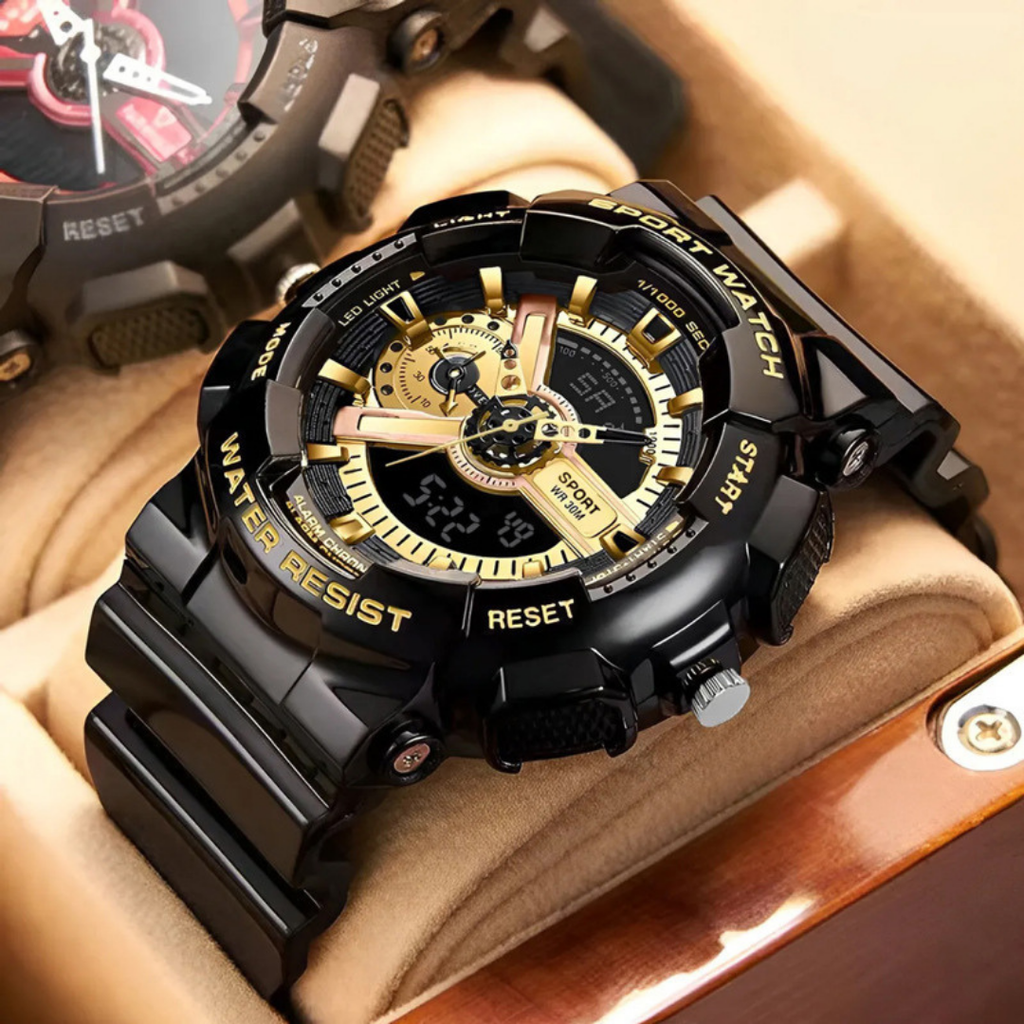 Montre analogique numérique pour homme