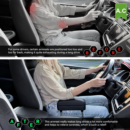 Accoudoir Voiture Ajustable & Confort