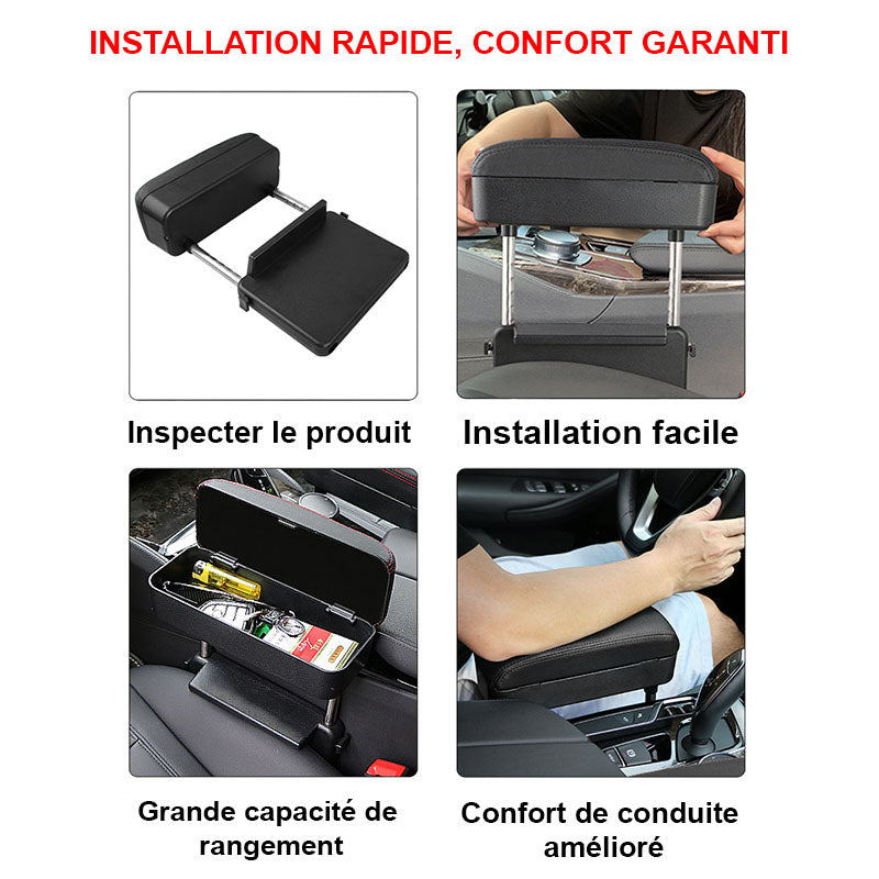 Accoudoir Voiture Ajustable & Confort