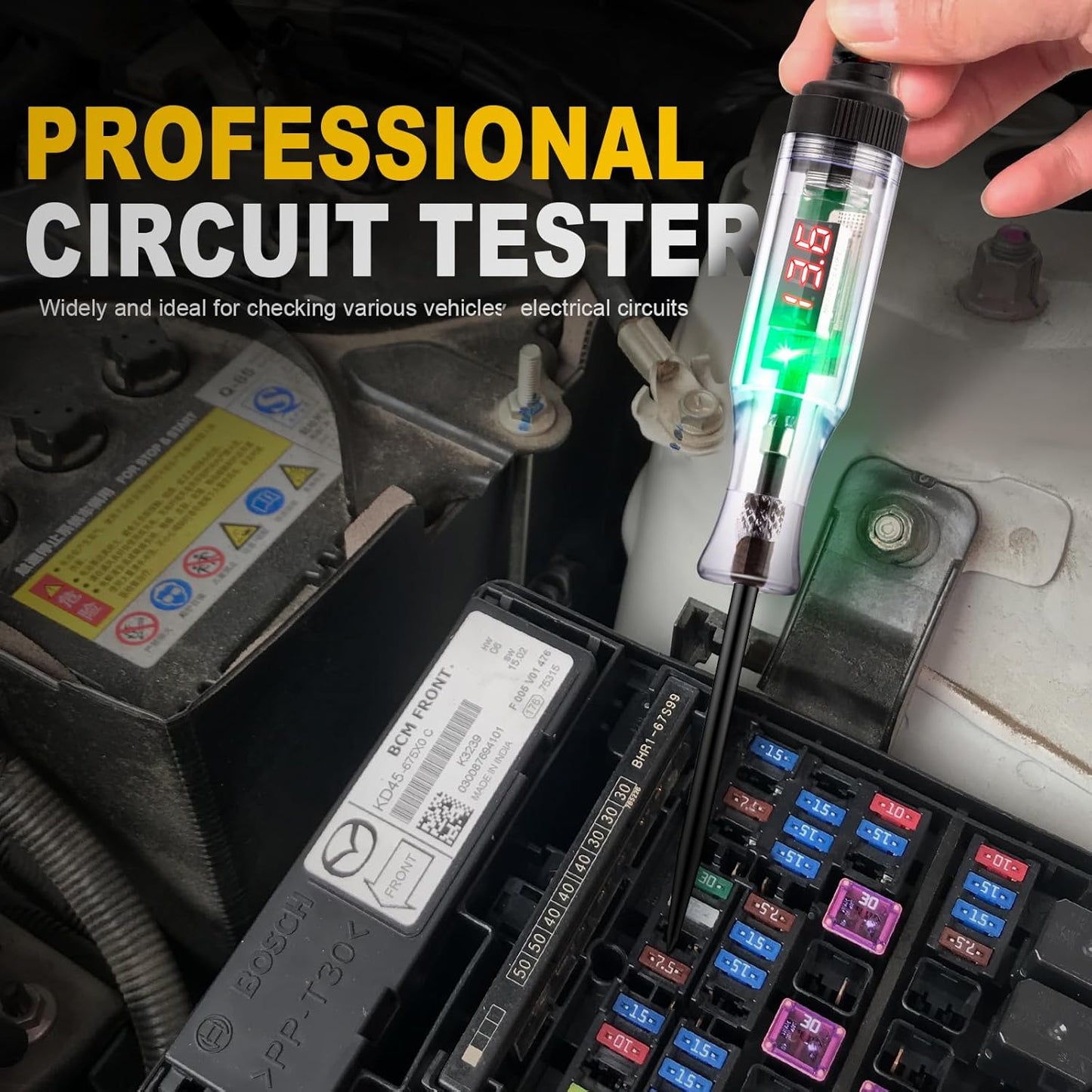 Testeur de circuit LED numérique de voiture