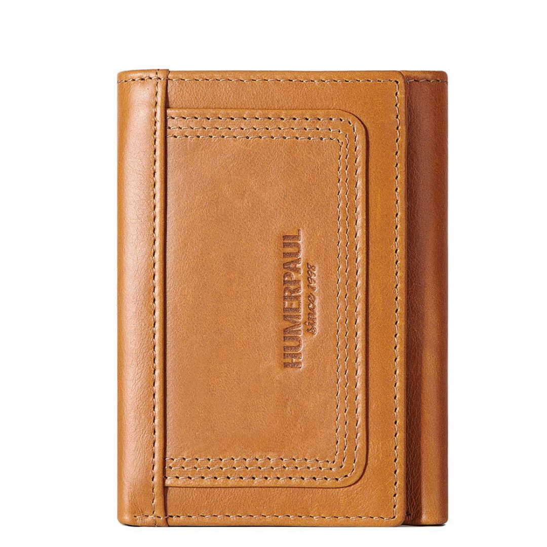 Portefeuille en cuir à trois volets