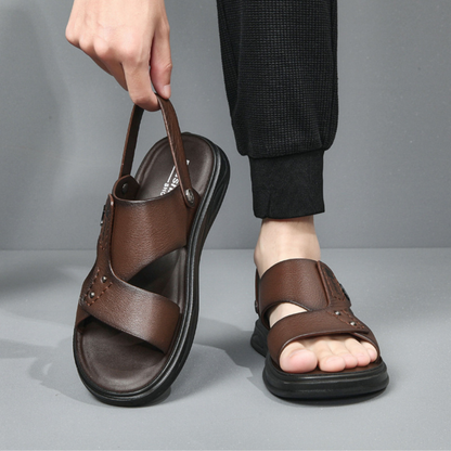 Sandales en cuir véritable pour hommes