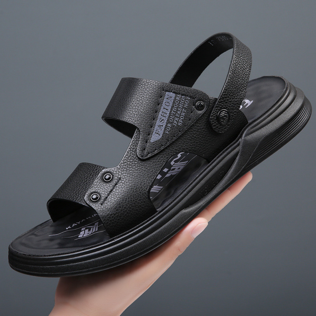 Sandales en cuir véritable pour hommes