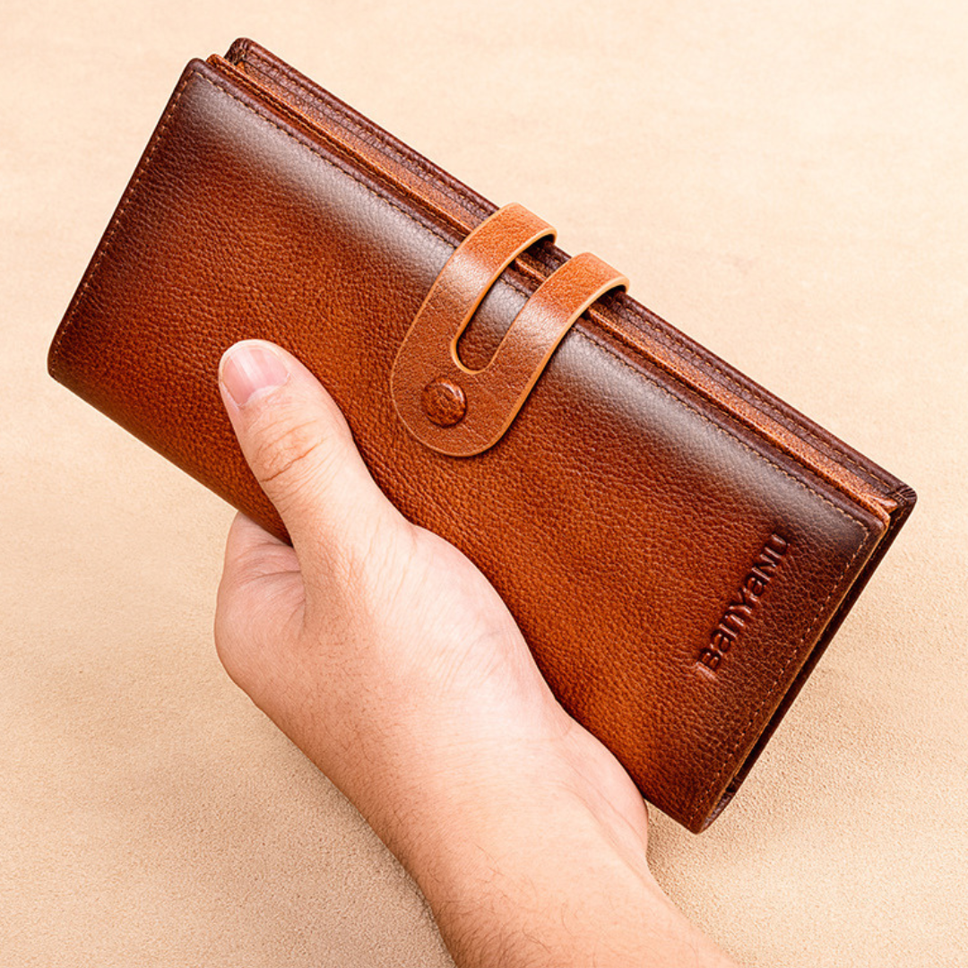 Portefeuille longue multi carte rétro bj