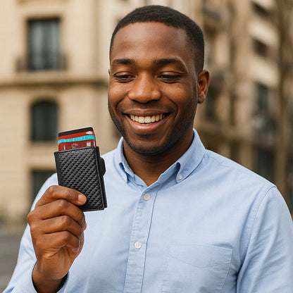 Portefeuille des cartes en cuir gb