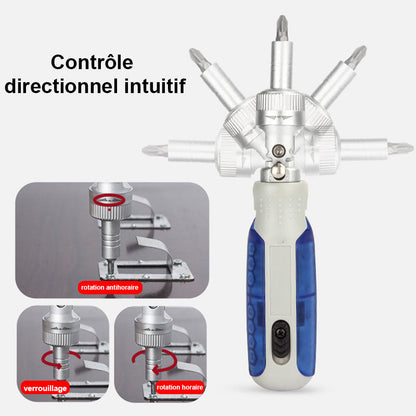 Tournevis Multifonction à Cliquet