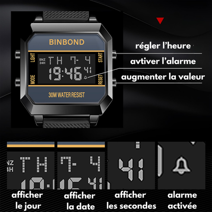 Montre militaire de sport pour hommes