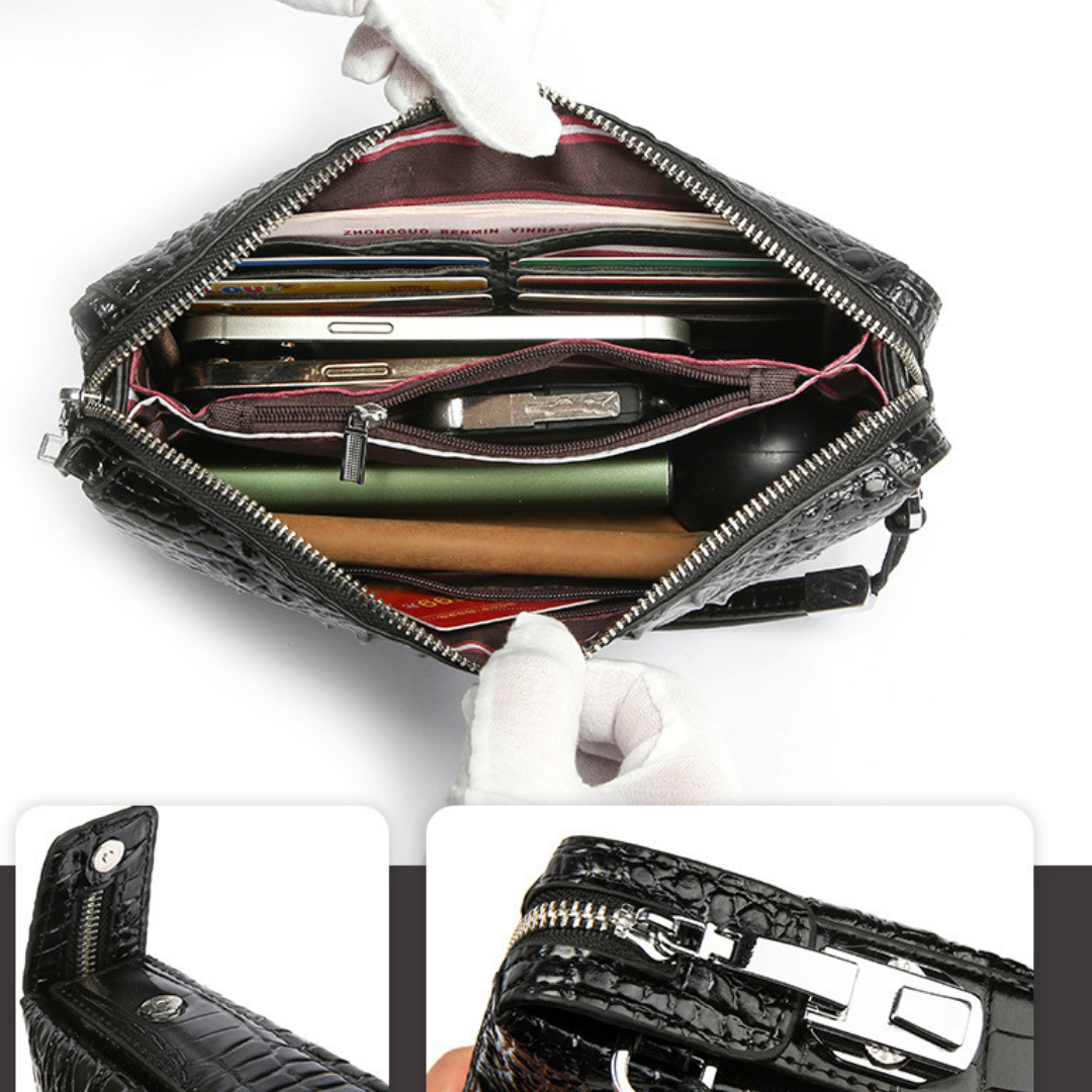 pochette style crocodile vintage