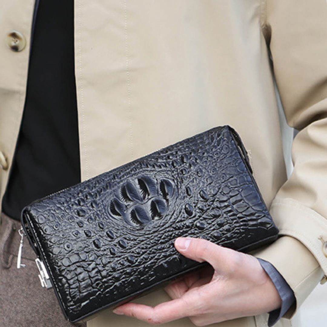 pochette style crocodile vintage