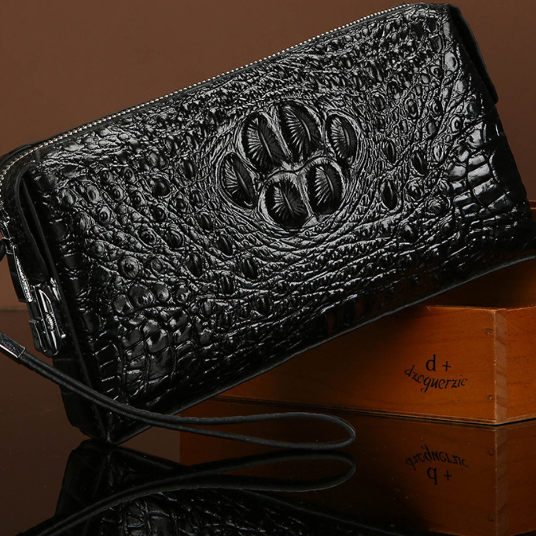 pochette style crocodile vintage