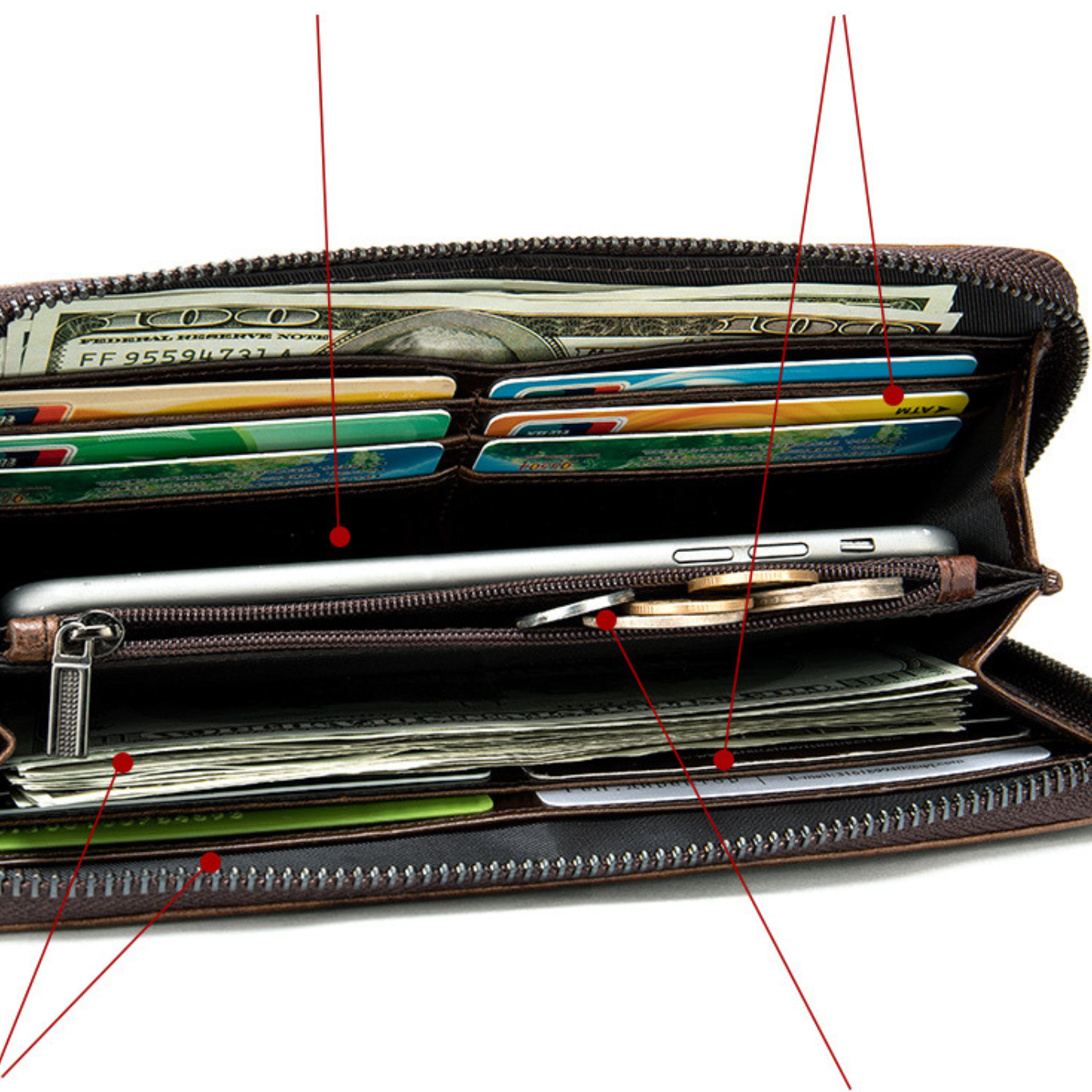 Portefeuille Long Style Crocodile