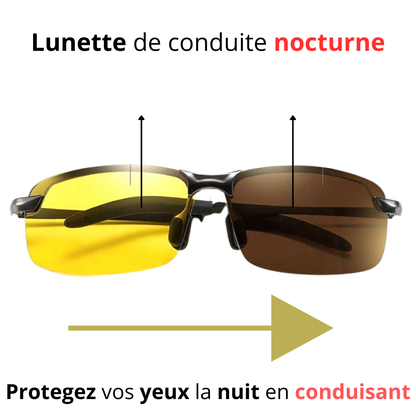LUNETTE VISION NOCTUNE ANTI-EBLOUISSEMENT JOUR ET NUIT