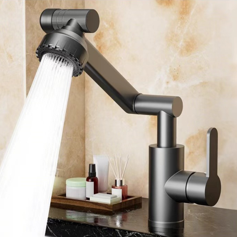 Robinet de lavabo rotatif unique