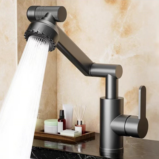 Robinet de lavabo rotatif unique