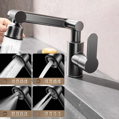 Robinet de lavabo rotatif unique