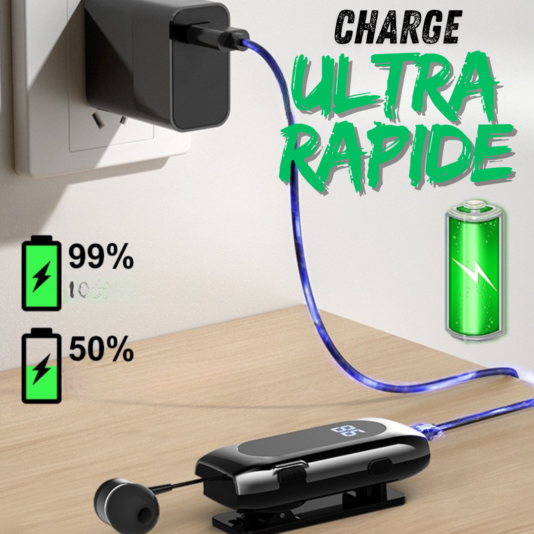 Écouteur rétractable Bluetooth pratique