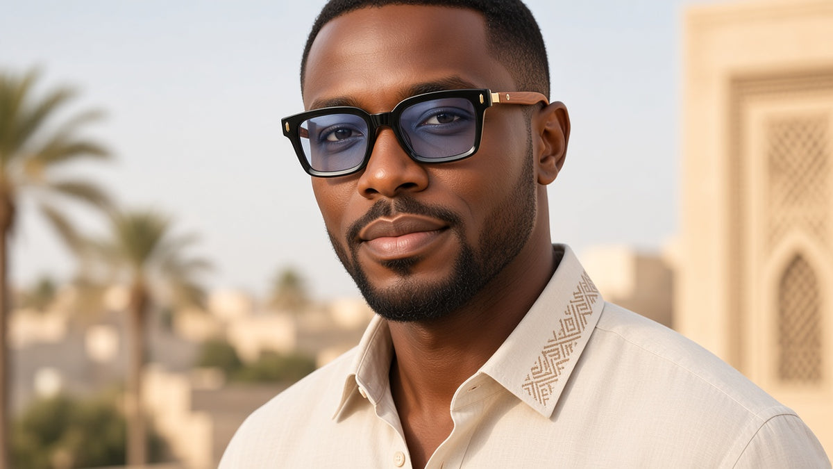 Lunettes portées — style homme