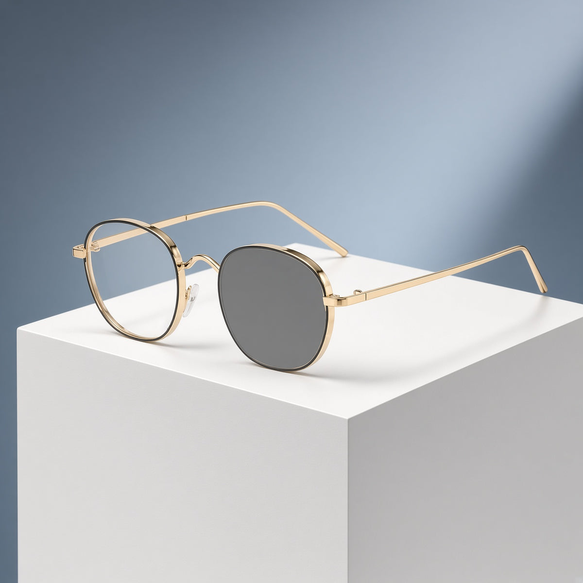 Lunettes rondes en métal doré – vue 2