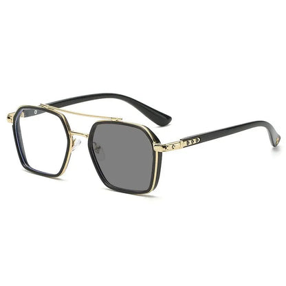 Lunettes photochromiques double pont noir et or